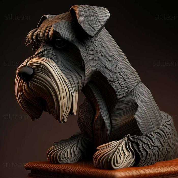 3D model Zwergschnauzer dog (STL)